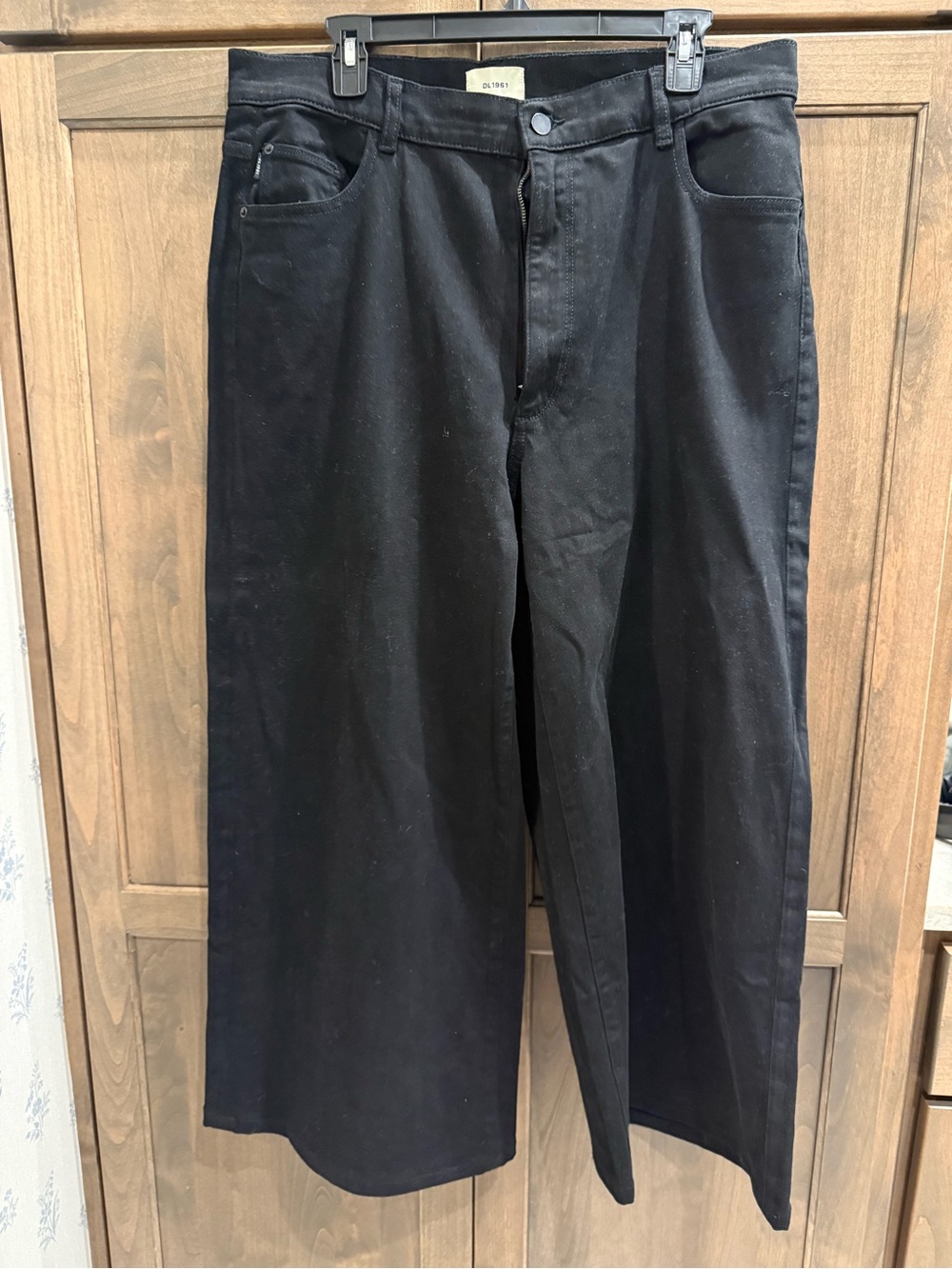 Hepburn DL1961 Black Wide-Leg Women's Jeans